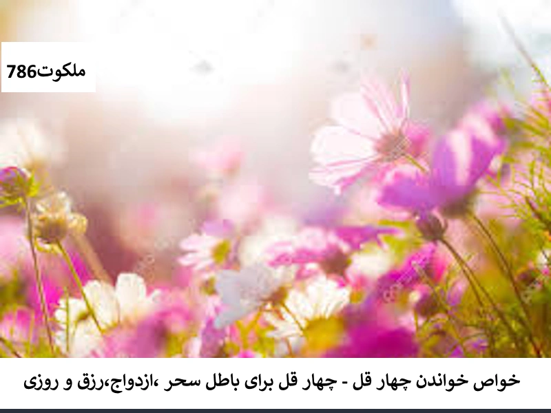 خواص خواندن چهار قل - چهار قل برای باطل سحر،ازدواج،رزق و روزی قل احاديث معصومين عليهم السلام ادعيه و اذكار باطل السحر و چشم زخم بخت گشایی و ازدواج خواص سوره های قرآنی دستورالعمل و نسخه مجرب دعا دعا و ختم مجرب دعای حاجت روایی رزق و روزی